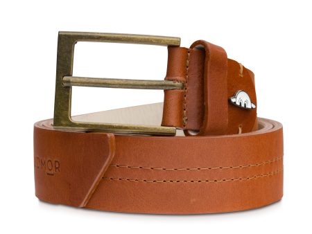 RADMOR Blaine B-Rad Leather Belt - Cognac on Sale