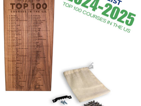 2024-2025 US Top 100 Golf Course Tracking Peg Board Cheap