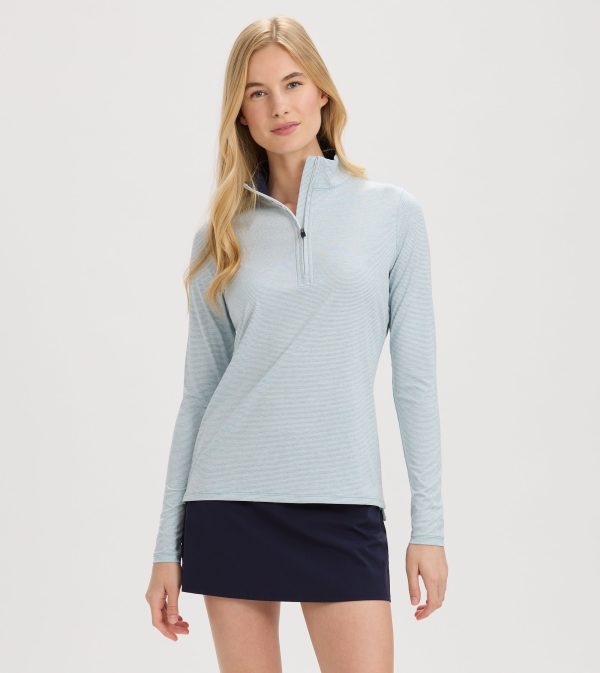 Renwick Micro Stripe 1 4 Zip Cheap