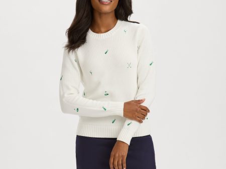 Renwick Club GOLF Embroidered Sweater Discount