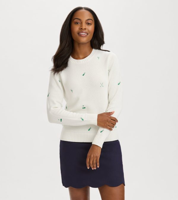 Renwick Club GOLF Embroidered Sweater Discount