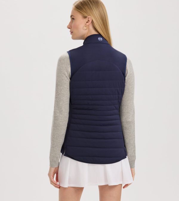 Renwick Quilted Knit Vest For Cheap