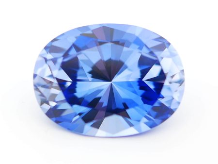 11.32ct 16x12mm Oval Lab Grown Light Blue Sapphire Online Hot Sale